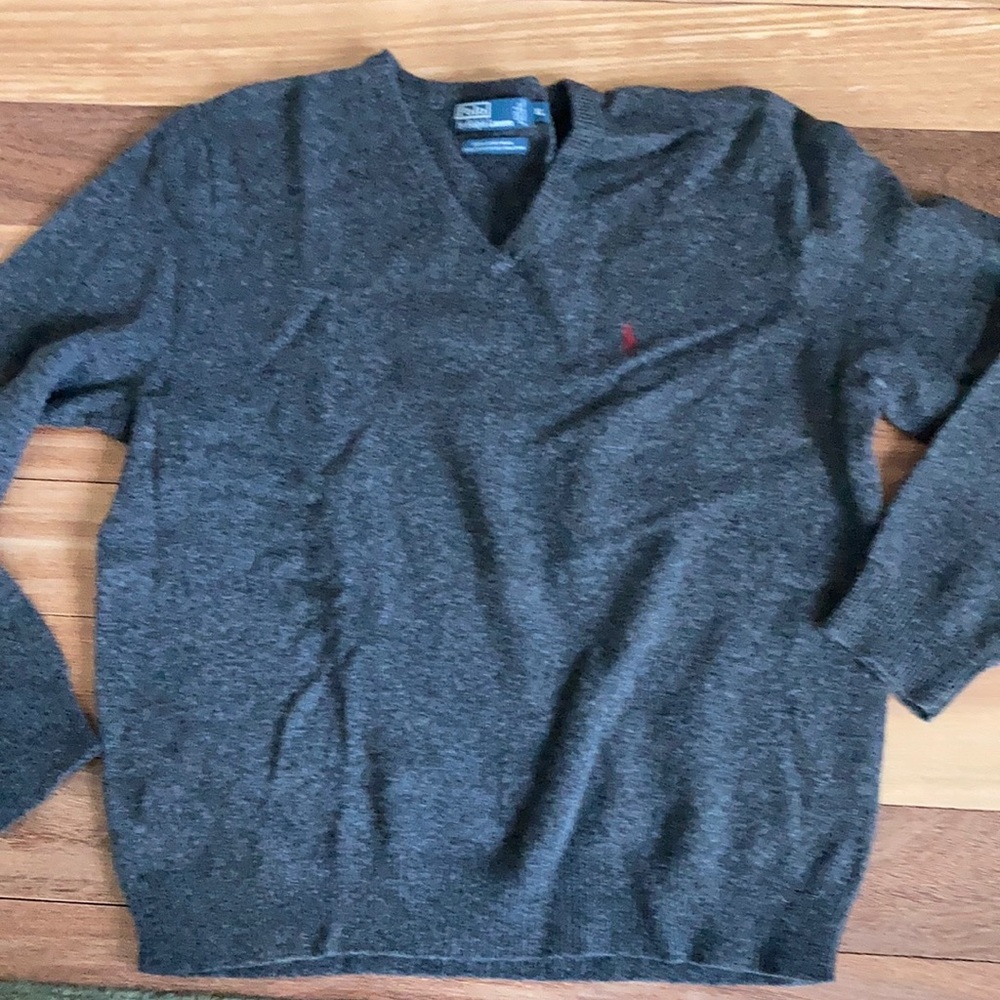 Polo Ralph Lauren Men’s Dark Gray V Neck Sweater